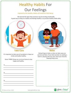 Give an Hour Children's Activity Book on Healthy Habits of Emotional Well-being