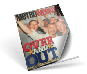 Ross Whitmore appears on the cover of Metro Weekly Celebrating the Repeal of Don't Ask, Don't Tell