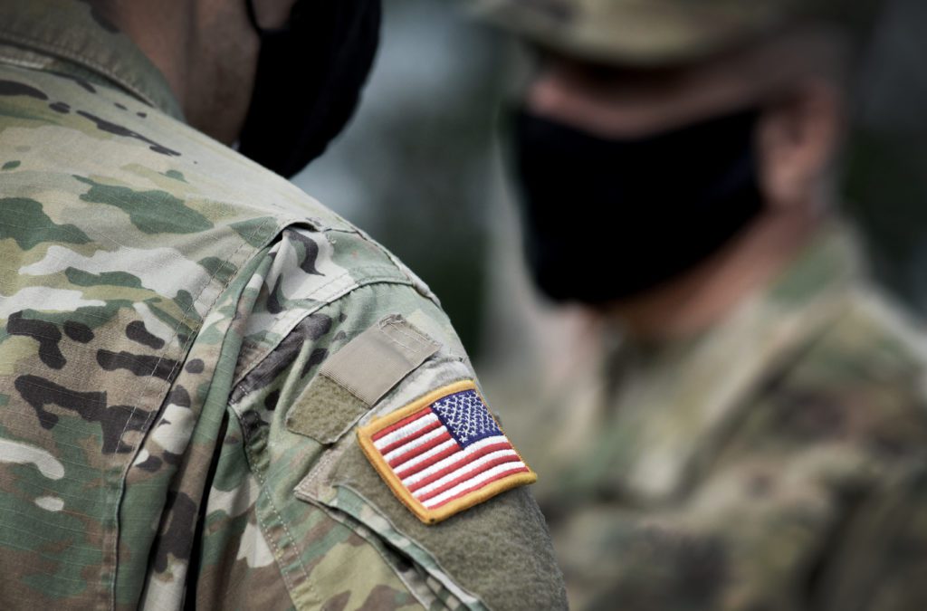 Us,Soldiers,Wearing,Protective,Face,Masks.,Quarantine,In,Army. Give an Hour